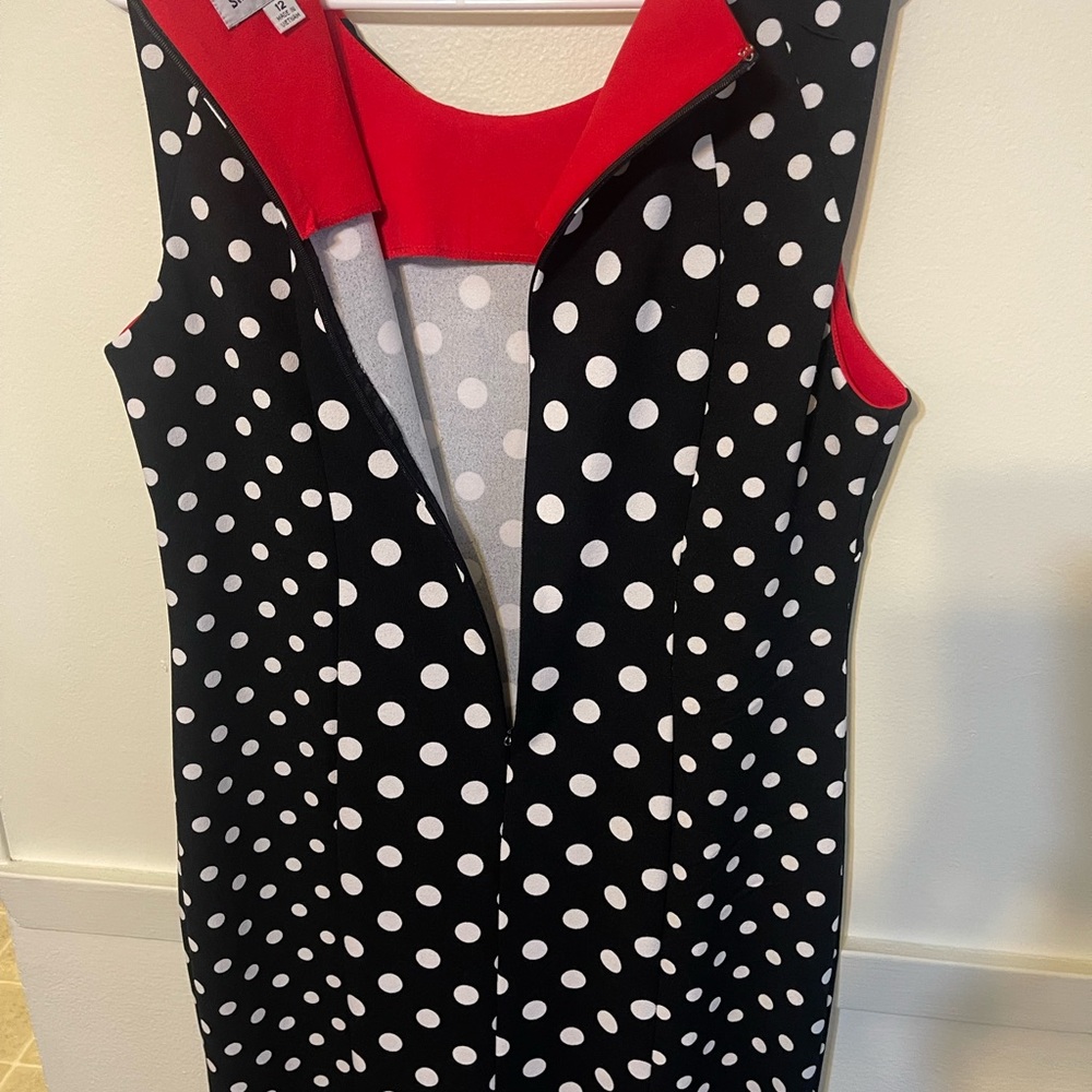 Shelby & Palmer Red and White Sheath Mini Dress - Picture 8 of 12
